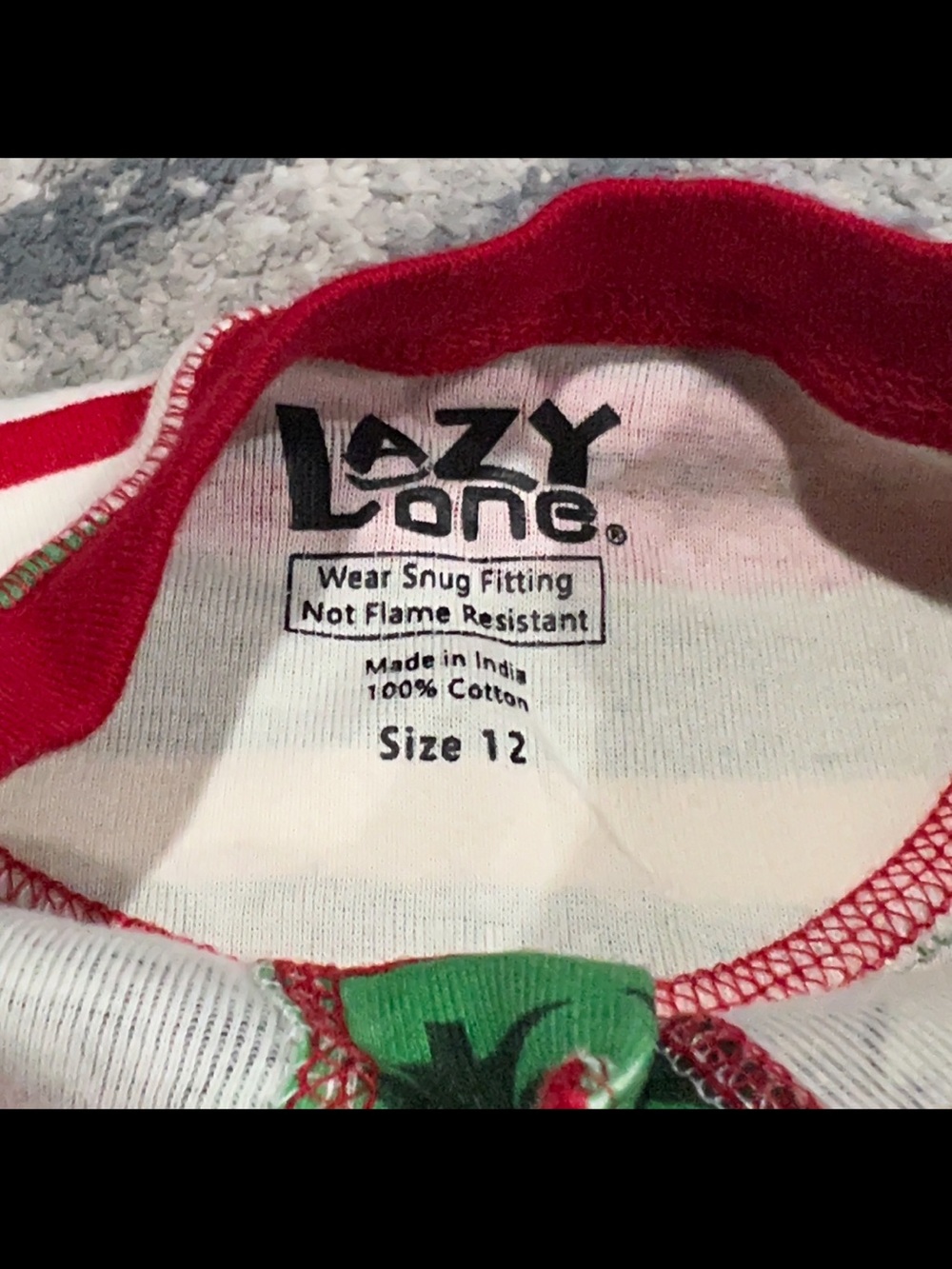 Lazy One Special Delivery Youth onesie flapjack pj holiday tree pattern Med 12 - Picture 4 of 7